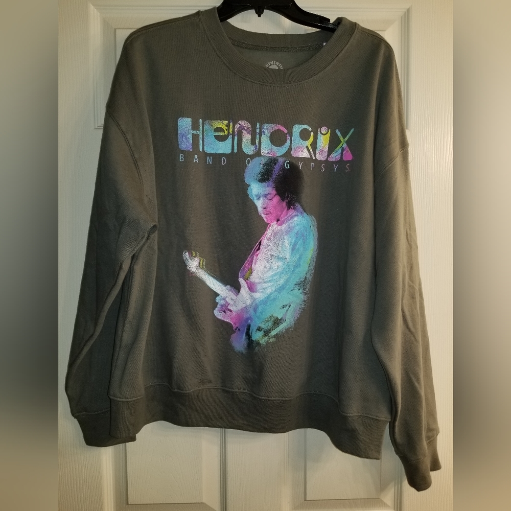 Women's Juniors Jimi Hendrix Band of Gypsys 1970 Tour Graphic Sweatshirt XXL